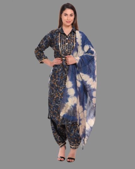 Women Floral Print Straight Kurta Suit Set