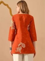 RAINDROP Women’s Printed Short Kurti for Girls | Regular Wear Flared Tunic Top | Stylish & Comfortable Rayon Kurti |Short Kurti Top - Image 5